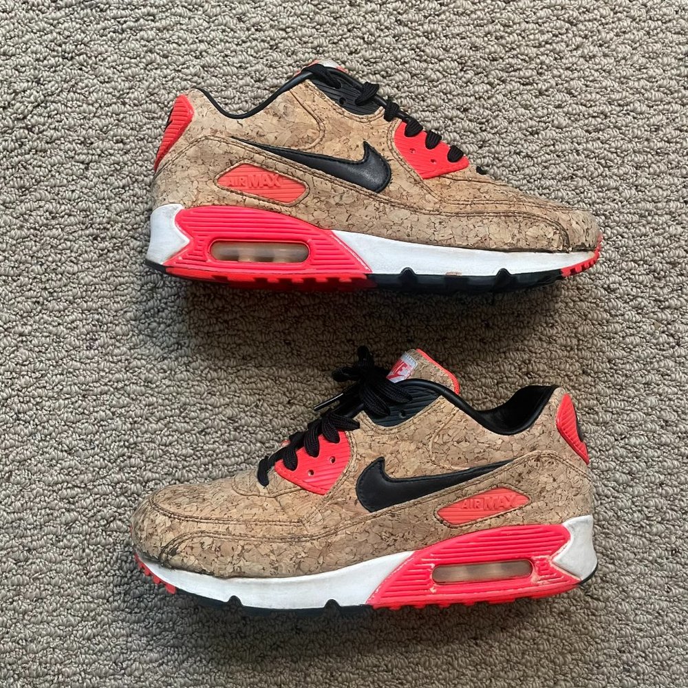 NIKE Air Max 90 Cork Women's 8 726485-700 INFRARED Anniversary Project Restore